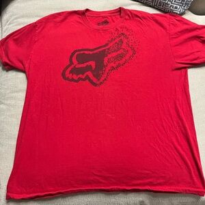 Fox Racing T-Shirt Men’s Red Short Sleeve Size XL Y2K Streetwear Goth